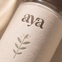 The Aya Sixty — Salvia label detail